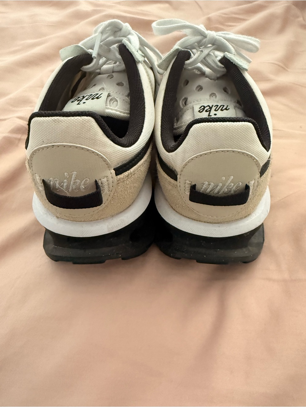 Nike White, Beige & Black Sneakers - Picture 4 of 5